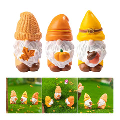 YAOGUI Set Of 3 Resin Leaf Miniatures Gnomes Ideal For Indoor And Outdoor Use Adds Unique Charm To Any Home Or Garden Setting