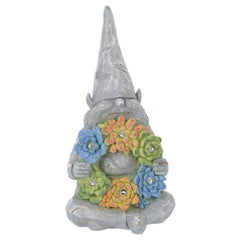 Azuma Garden Ornament Solar Power 6 White LED Lights Outdoor Decoration 29cm Gnome