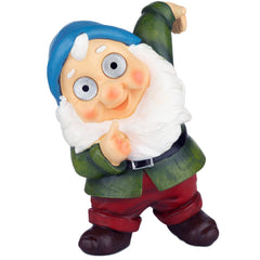 Blazin' Outdoor Garden Decorations Gnome | Solar Patio Decorations - Yard Ornaments | Solar Elf Figurine for Terrace, Balcony, Deck | Weather Resistant | Patio Gift | Auto On/Off - (Green)