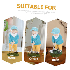 ORFOFE Miniature Golfing Dwarf Ornament Resin Gnome Statue Garden Decorations Fairy Garden Accessory