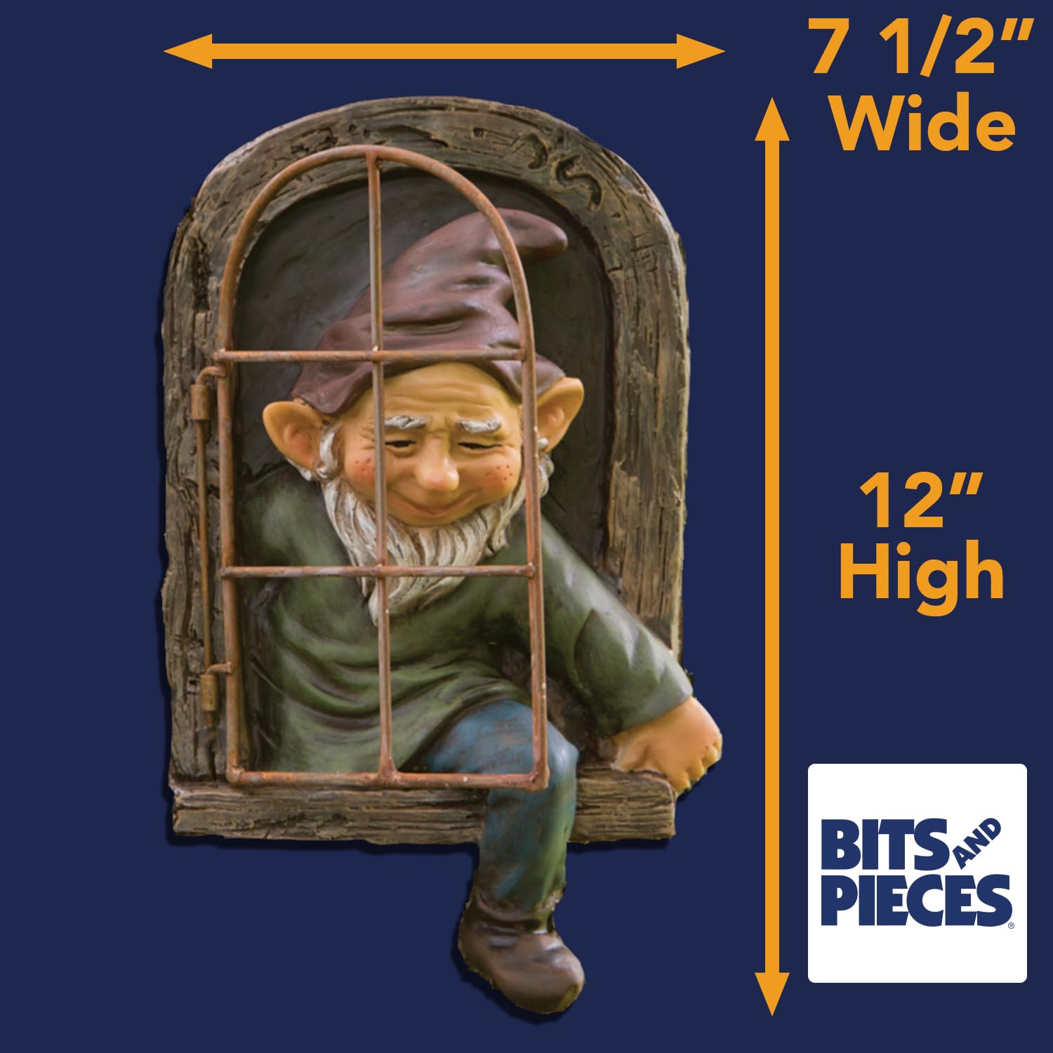 Bits and Pieces - Gnome From The Window Tree Decoration - Garden Decoration - Tree Face - Sculpture