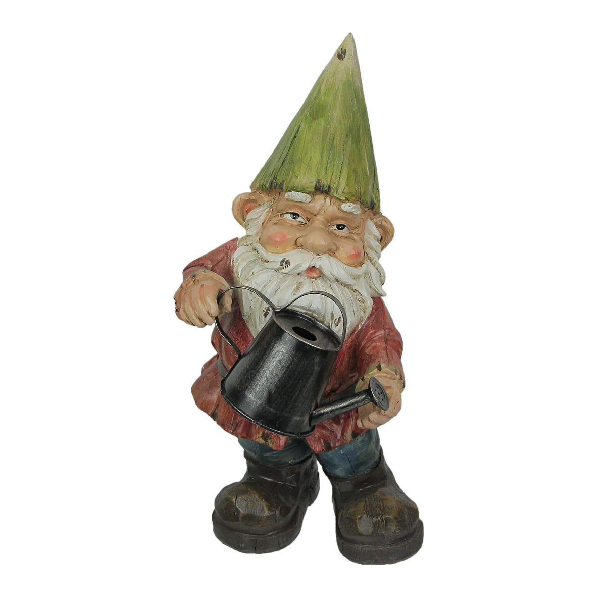 Garden Gnome With Watering Can Home Garden Decor Resin Sculpture Lawn Yard Decoration 15 Inches High