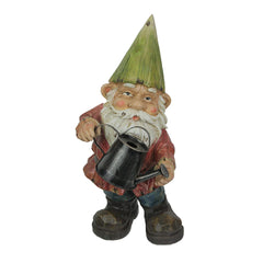 Garden Gnome With Watering Can Home Garden Decor Resin Sculpture Lawn Yard Decoration 15 Inches High