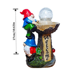 Gnome Solar Lights Outdoor Garden,Garden Gnomes Solar Light Garden Gnome Statue for Home Yard Porch Decor