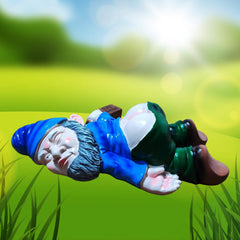 Wetufin - 9.5 * 6.0 inch Drunk Gnome Garden Drunk Gnomes inch Funny Drunk Statues Creative Dwarf Decor Resin Sculpture Decorations Novelty Gift for Desk Indoor Outdoor Yard Patio Lawn