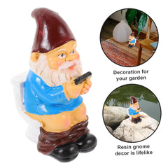 Cabilock Naughty Gnome Christmas Decoration Dwarf Ornament Resin Gnome Doll Adornment