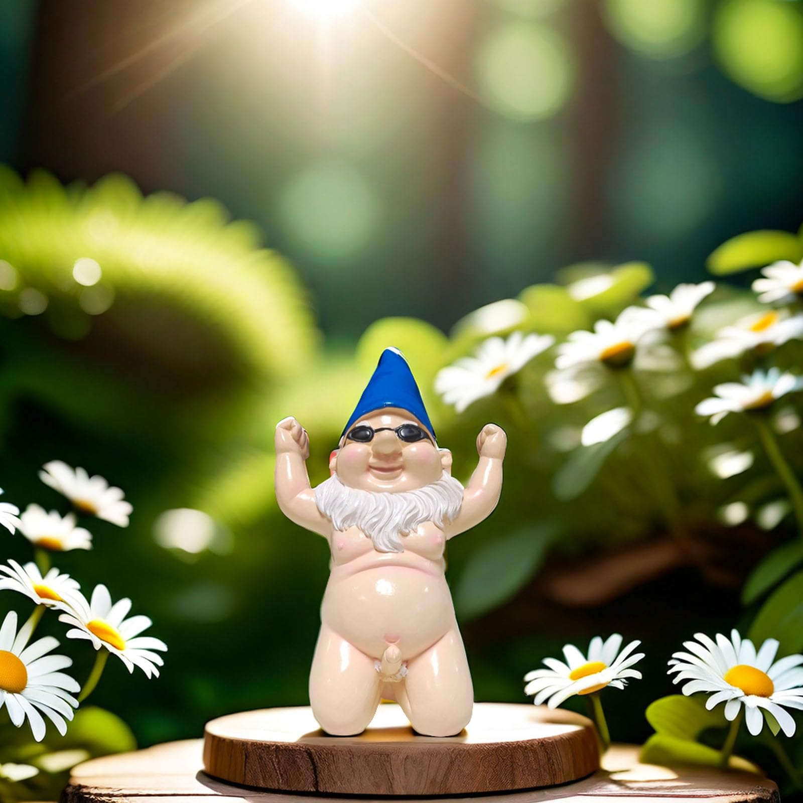 Heuvcnsr Funny Garden Gnomes Outdoor Statues,Funny Garden Gnome Outdoor Statues Naughty Sculpture Decoration for Indoor Lawn Yard.