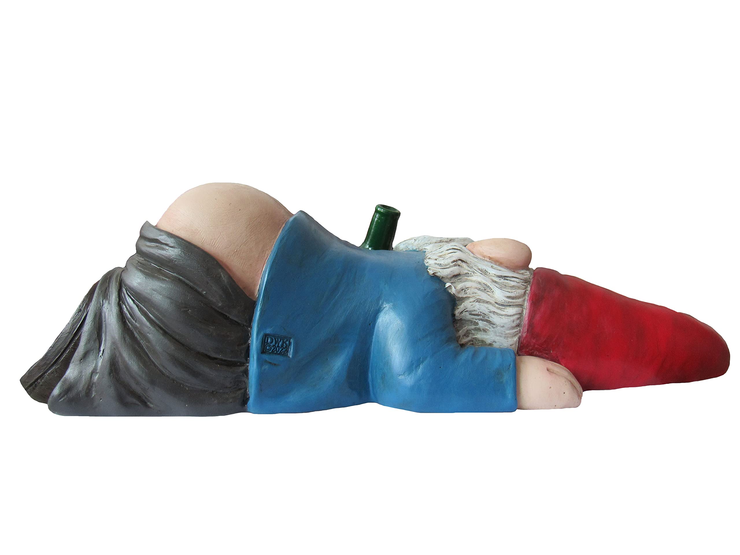 World of Wonders Bottom's Up Passed Out Funny Drunk Gnome Garden Figurine Statue Novelty Gift & Collectible Suitable for Humorous Outdoor Patio Lawn Decor