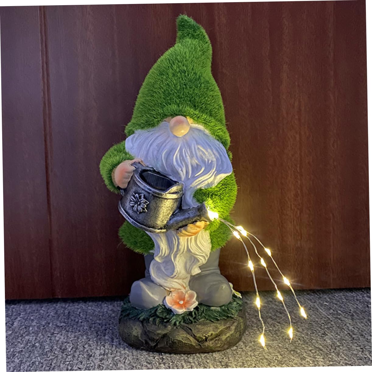 ULTECHNOVO Garden Gnome Solar Lamp Outdoor Lawn Gnome Decoration for Garden Backyard Patio Energy Saving Solar Powered Lighted Statue for Courtyard Lawn Decor