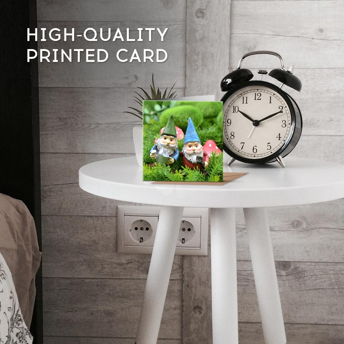 1 x Greeting Card Garden Gnome Men - Blank Birthday Celebration Anniversary #14596