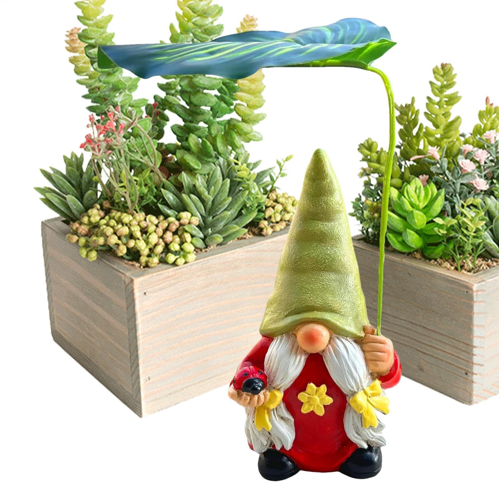 Yard Gnomes | Outdoor Gnomes Garden Decorations - 6.5inch Resin Figurines Ornaments for Landscaping Pond Front Patio Beach Indoor Outside Porch Christmas Pool Flowerbed