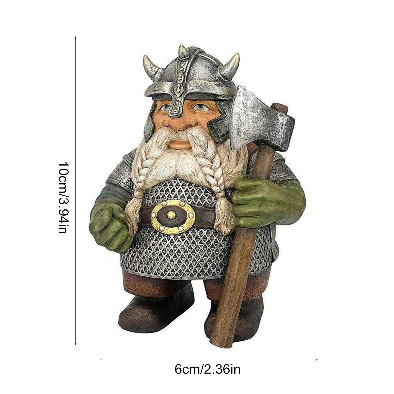 Fowybe Viking Gnome Statue,Resin Garden Ornaments Outdoor,Gnome Craft Sculpture Decor for Home Garden Yard