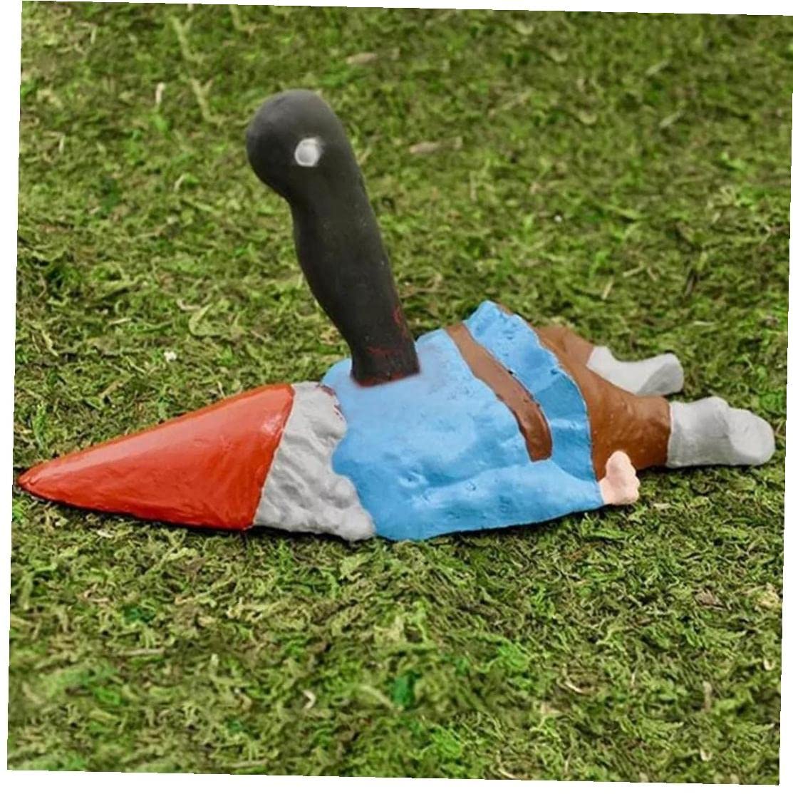 PiniceCore Dwarf Gnome Statue Attractive Dwarf Zombie Sculpture Ornament Decoration for Garden Decoration Craft