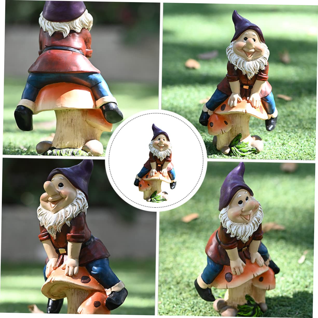 SUPVOX 1Pc Outdoor Garden Resin Dwarf Statue Decorative Gnome Figurine for Home and Patio Durable Design for Garden Ornamentation for Family