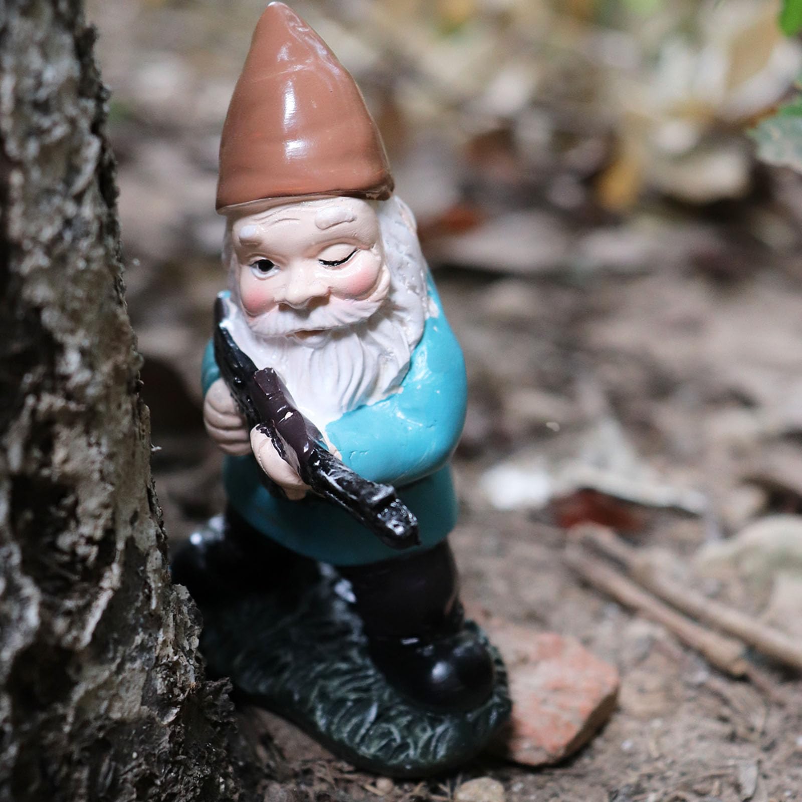 Garden Gnome with Gun, Military Gnome Soldiers Garden Gnome, Tactical Statue for Indoor Outdoor, Patio, Yard, Lawn Ornaments, Home Décor