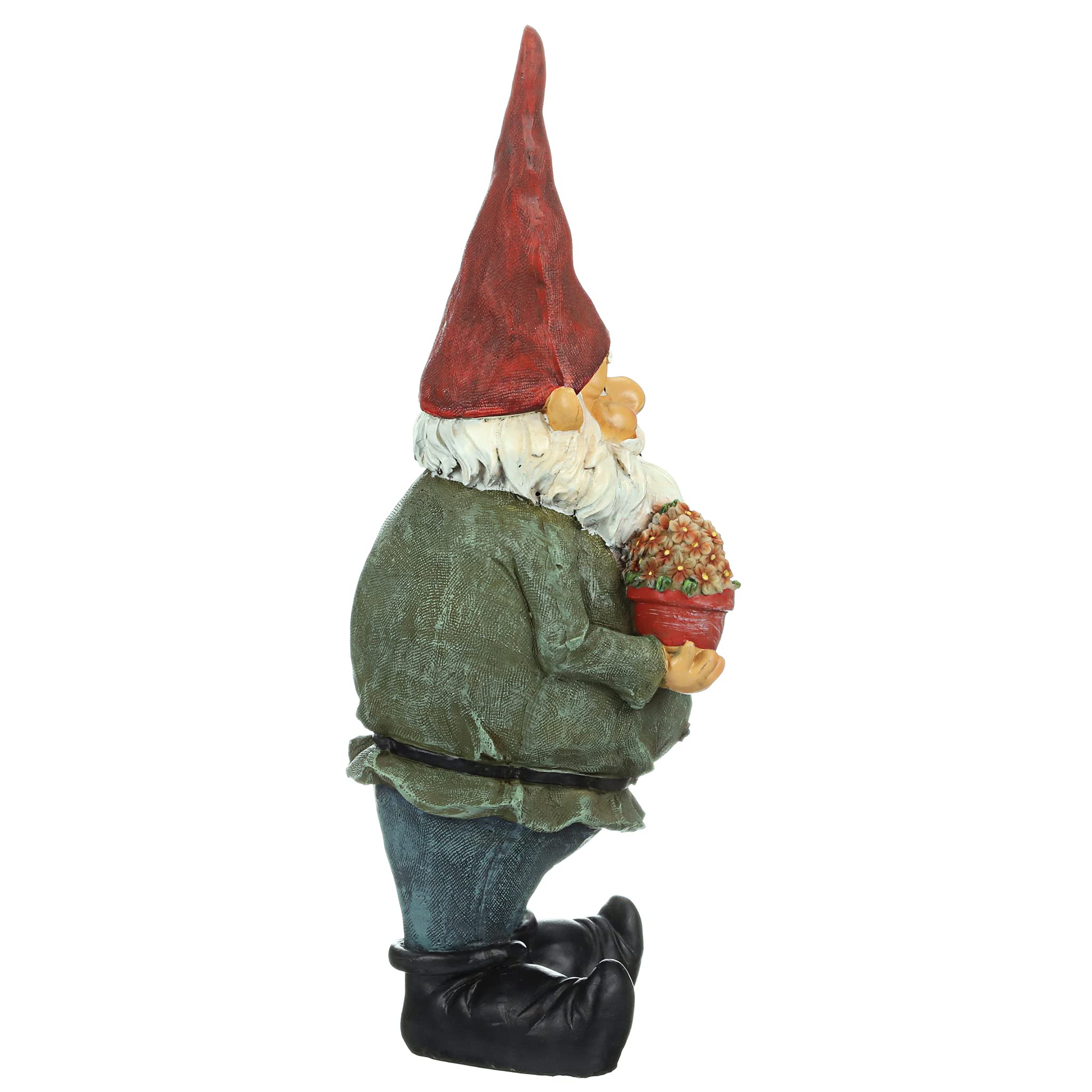 Design Toscano QM211261 Garden Gnome Statue - Dagobert with Gifts Garden Gnome - Lawn Gnome