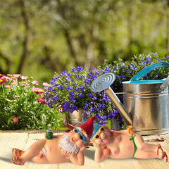 YUSWBCO Garden Gnomes, Gag Gifts, Funny Gifts for Men Women, Garden Gnomes Outdoor Funny, Yard Decorations Outdoor (Lying Gnome)