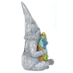 Azuma Garden Ornament Solar Power 6 White LED Lights Outdoor Decoration 29cm Gnome
