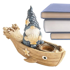 Générique GNOME Figurines, Nautical Dwarf Ornaments, Tabletop GNOME Decor with Whimsical Seaside Inspired Charm Design for Home, Bathroom, Ot Poolside Decor, 1 Piece