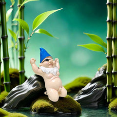 Heuvcnsr Funny Garden Gnomes Outdoor Statues,Funny Garden Gnome Outdoor Statues Naughty Sculpture Decoration for Indoor Lawn Yard.
