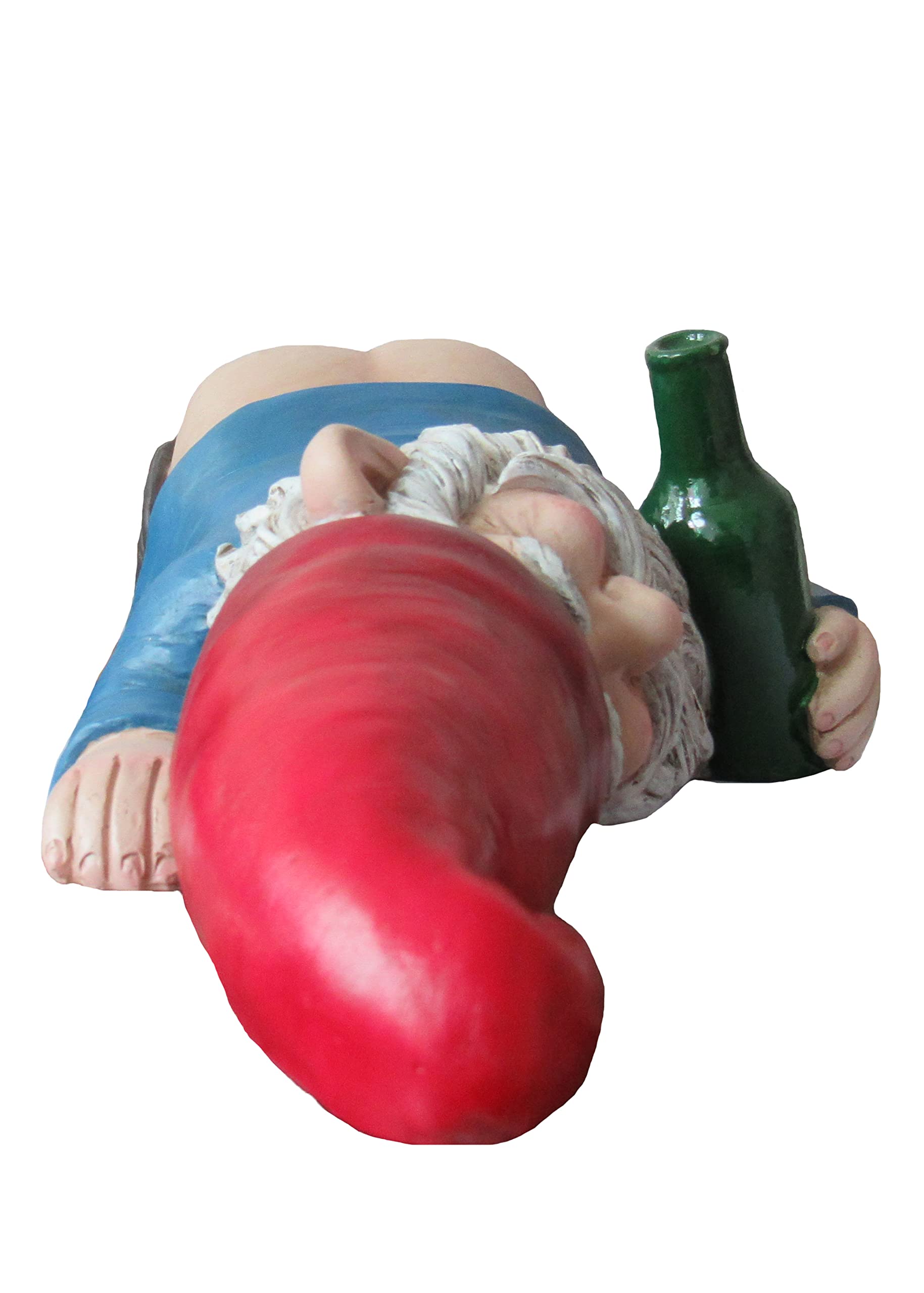 World of Wonders Bottom's Up Passed Out Funny Drunk Gnome Garden Figurine Statue Novelty Gift & Collectible Suitable for Humorous Outdoor Patio Lawn Decor