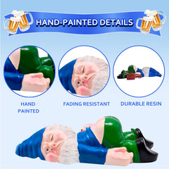 Funny Drunk Garden Gnomes Outdoor Creative Gnomes Statues Garden Gnome Crafts Garden Decor Funny Resin Statues