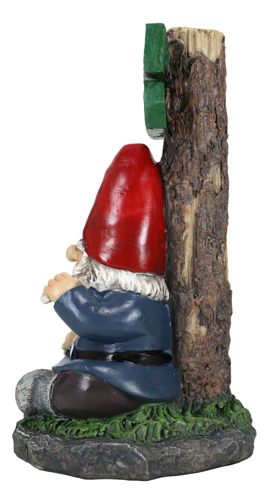 Ebros Gift Whimsical Carefree Gypsy Life Mr Gnome Dwarf Stoner Smoking Rolled Stash Sitting by Crossroads Stoner Ave and Baked St Figurine Fantasy Gnomes Fairy Garden Home Decor