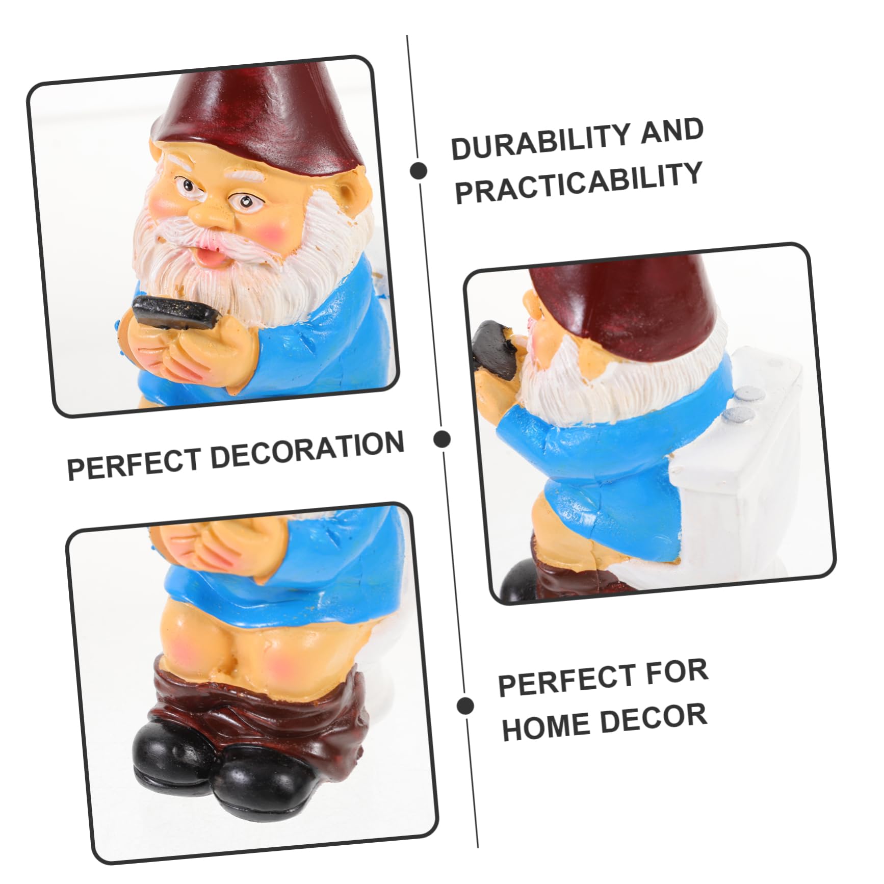 Cabilock Naughty Gnome Christmas Decoration Dwarf Ornament Resin Gnome Doll Adornment