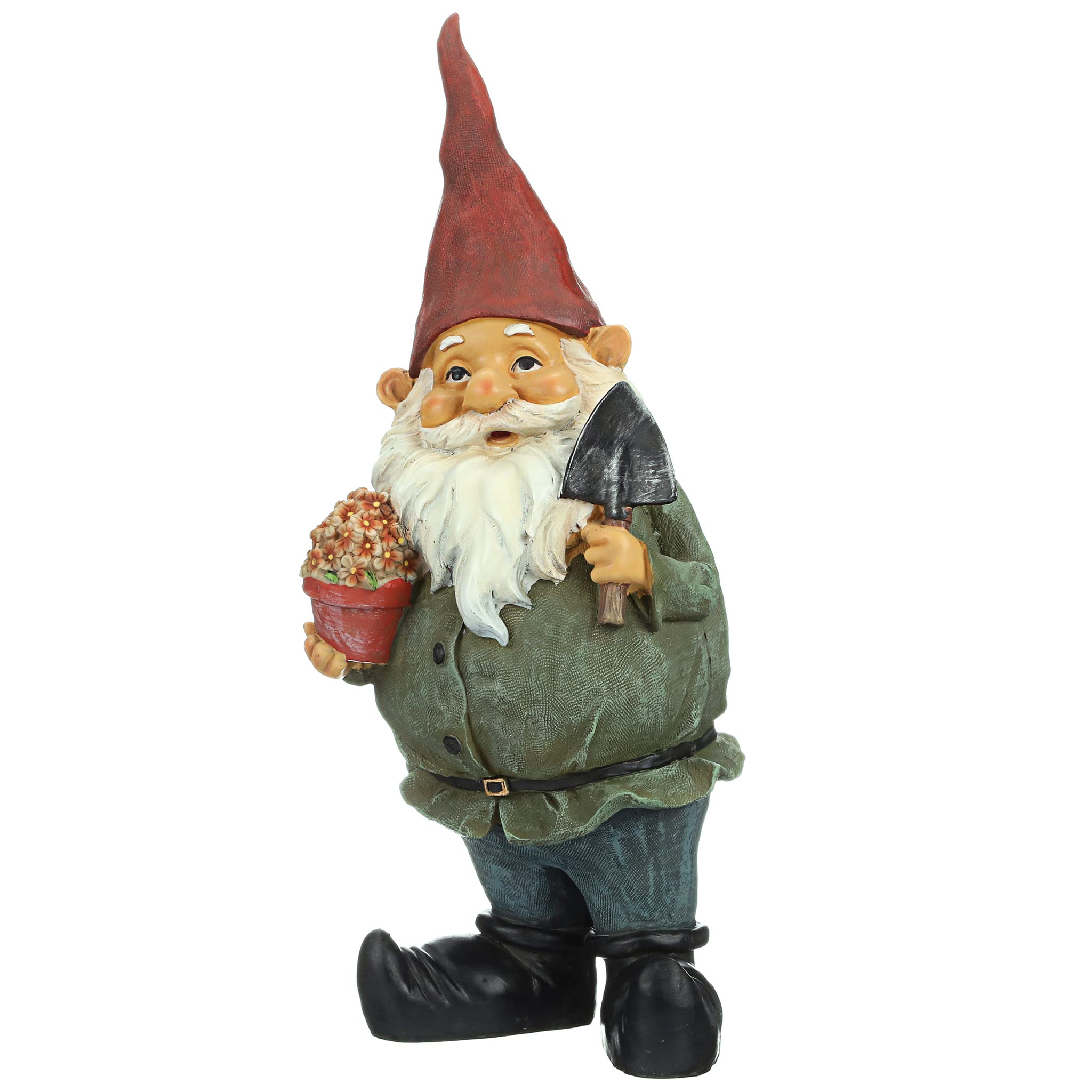 Design Toscano QM211261 Garden Gnome Statue - Dagobert with Gifts Garden Gnome - Lawn Gnome