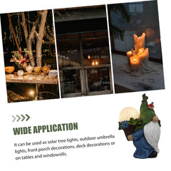Toyvian 1Pc Creative Gnome Decorative Resin Craft Light Unique Dwarf Garden Ornament for Outdoor Decor Solar Powered Lawn Lamp for Pathways and Gardens Adds Warmth and Charm