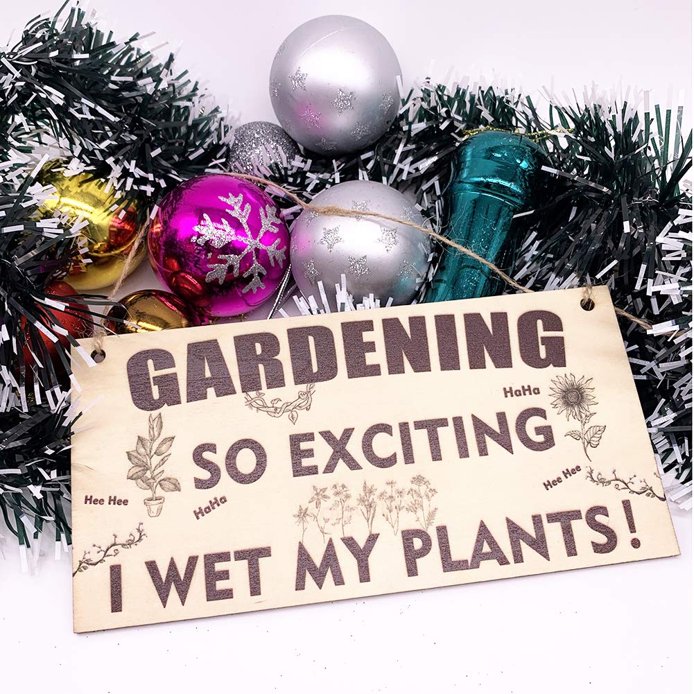 Gardening Gifts Sign for Men Women Funny Garden Ornaments Outdoor Gardeners Novelty Present Xmas Garden Plaque Unusual Plant Gift Naughty For Grandad Birthday Gift under 5 Pounds