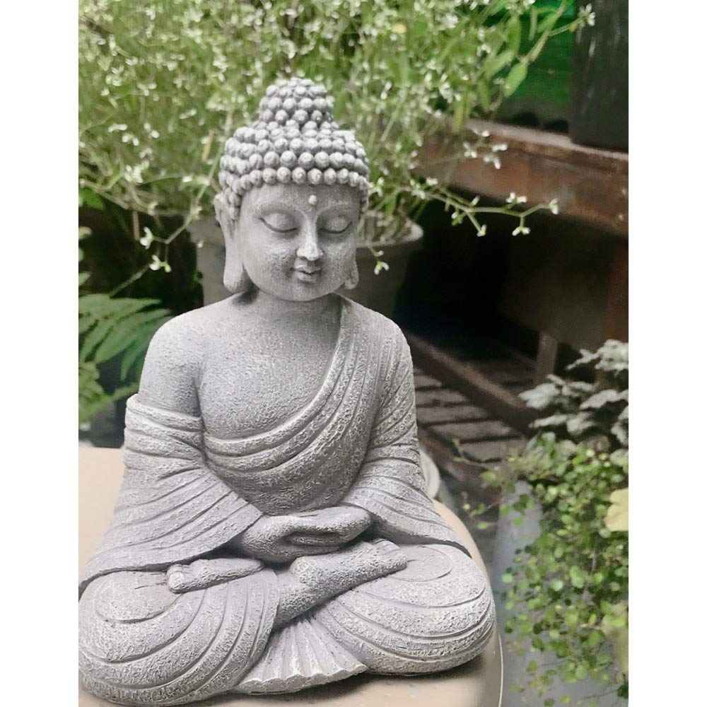 zenggp Garden Ornament Sitting Buddha Zen Outdoor Indoor Statue Resin Home Decor