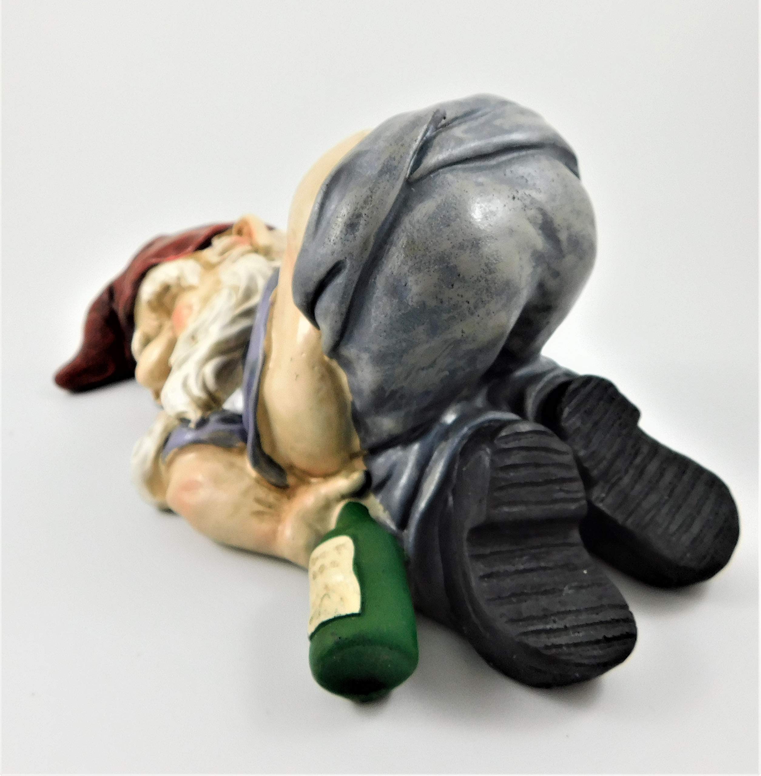 Seven Secrets Drunk Gnome Patio Ornament Garden Funny Gift Drunken Disorderly Statue Figurine | 39191