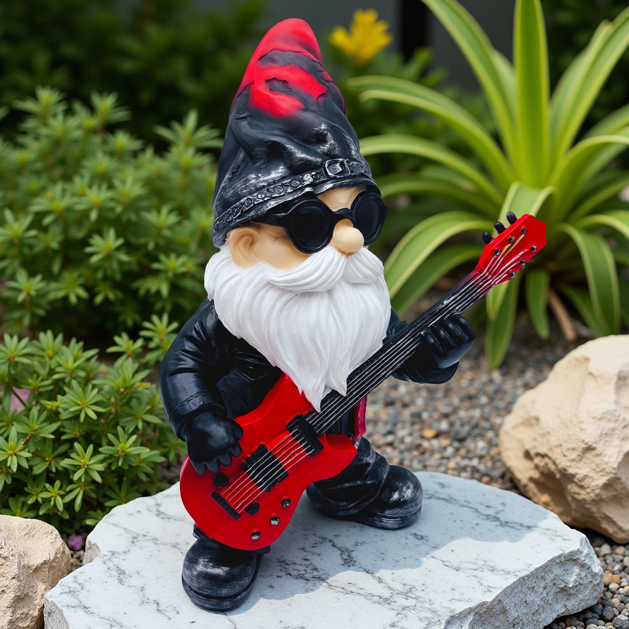 KEONSEN Funny Garden Gnomes Statues Yard Decorations Outdoor Garden Decor, 8” Hippie Gnomes Garden Statues, Patio, Lawn Ornament, Gardening Gifts for Women for Housewarming