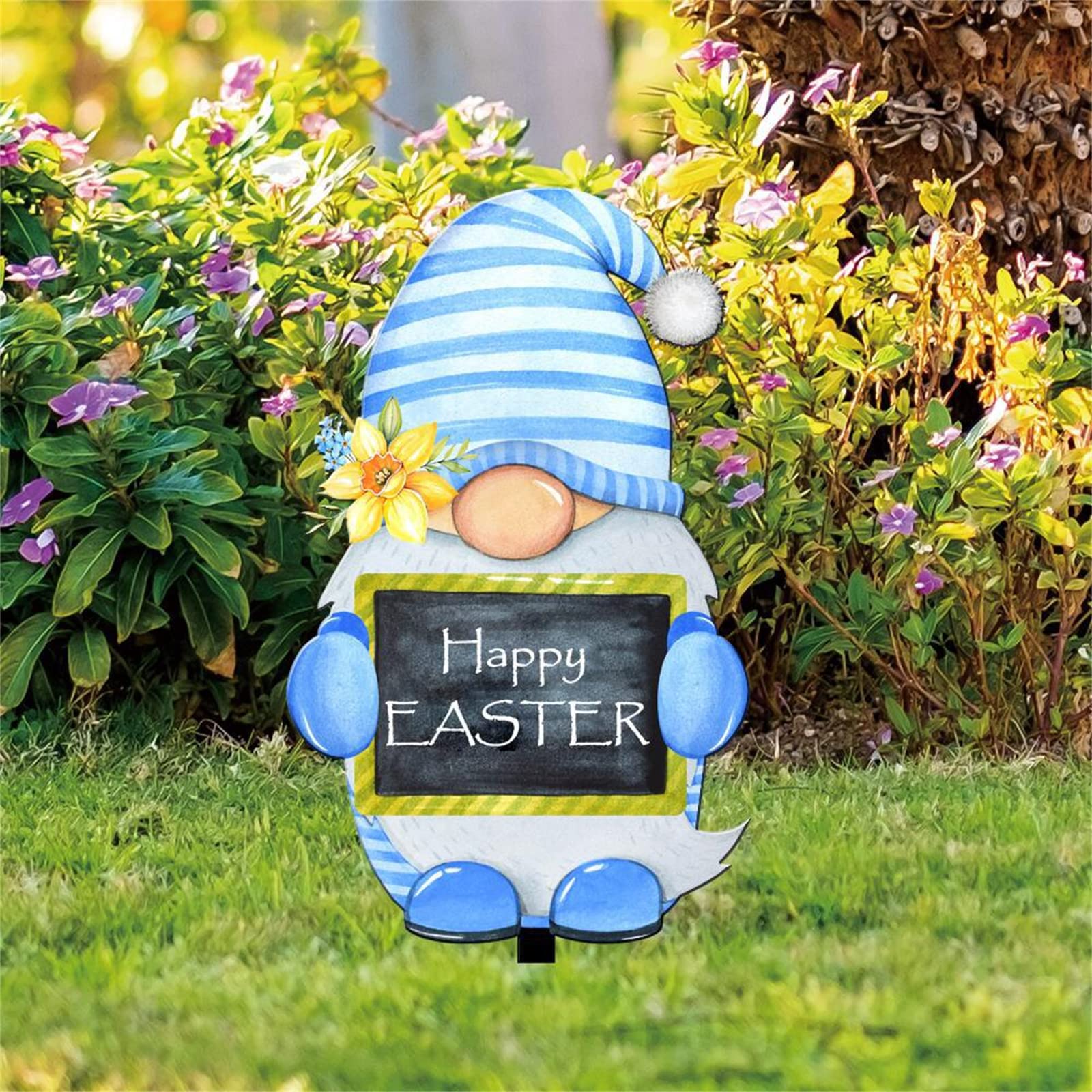 DINSOAVR Gnomes Yard Signs Gnomes Eggs Yard Signs With Stakes For Day Large Outdoor Garden Decorations