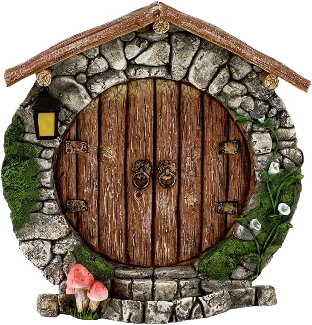 Fairy Garden Doors and Windows for Trees Miniature Fairy Gnome,Sculptures and Statues Wall and Trees Outdoor Wooden Doors and Windows in The Yard Garden Trees Garden Garden Sculptures and Statues