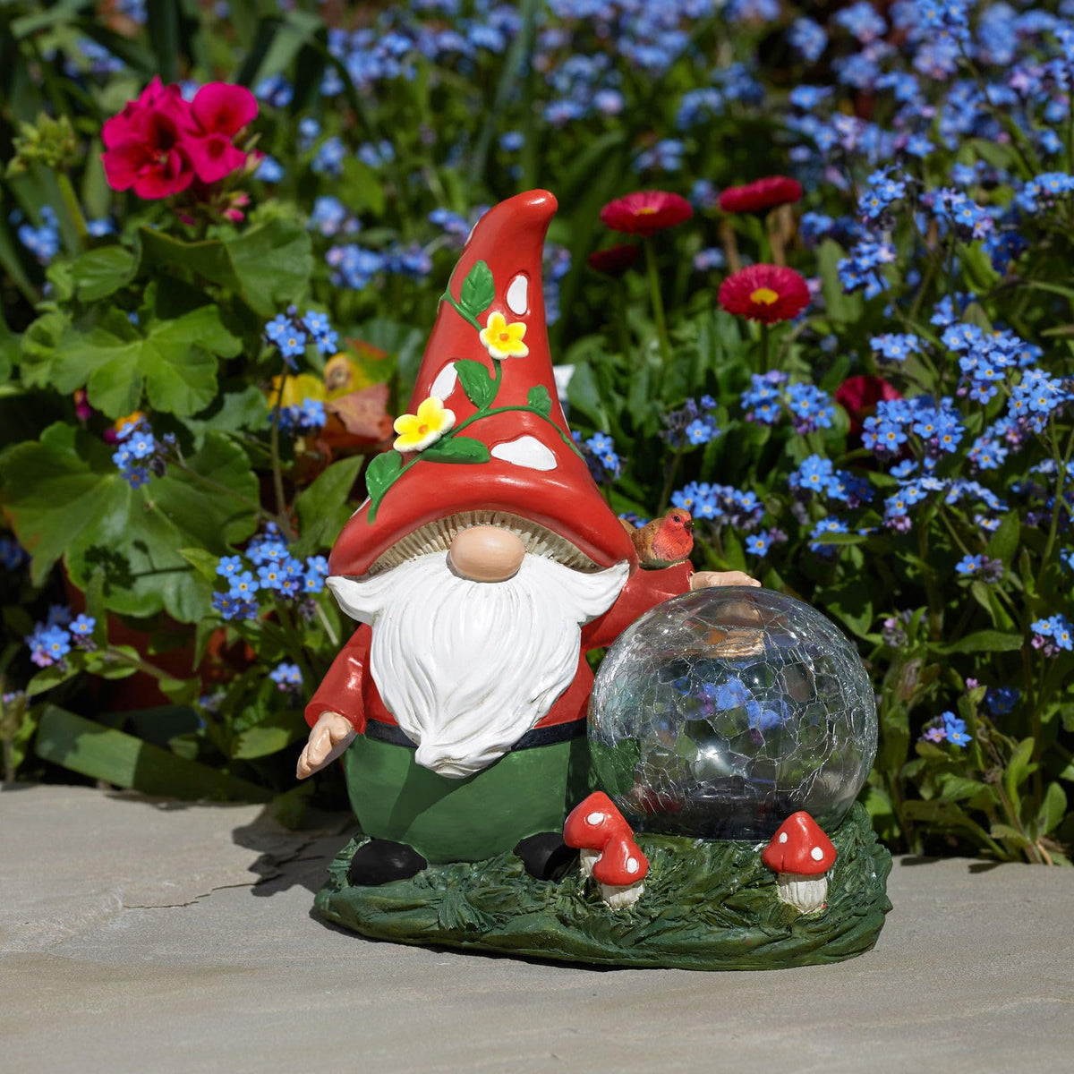 Pflanzen K�lle Smart Garden Solar Powered Woodland Wizard Crackle Glove LED Ornament 20.5cm