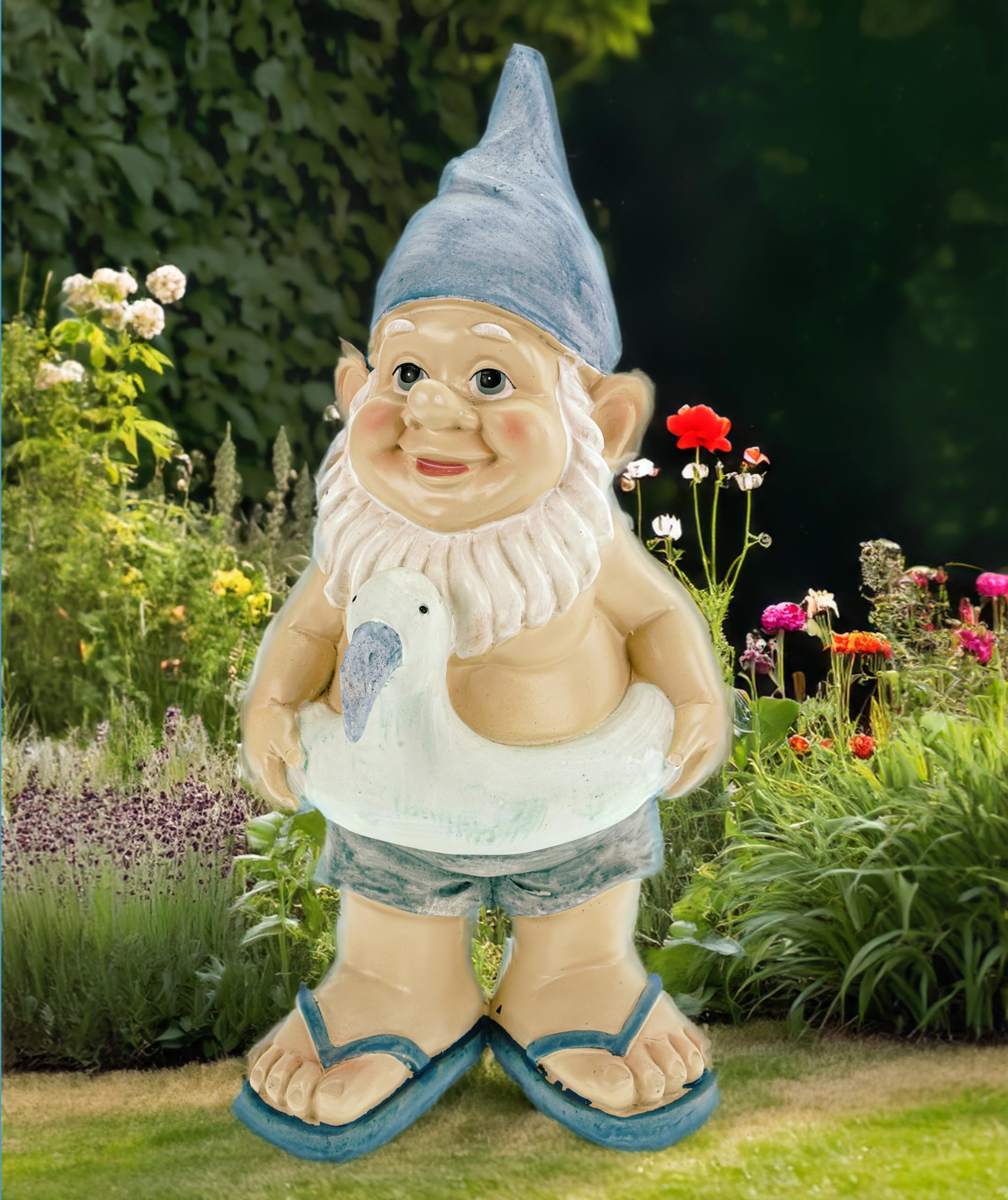Udo Schmidt Garden Gnome with Swim Ring 31 cm Garden Gnome Figure