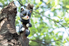 Garden Mile® Cat Animal Tree Peeker Novelty Garden Ornaments Tree Decoration Sculpture Statues Home Decor