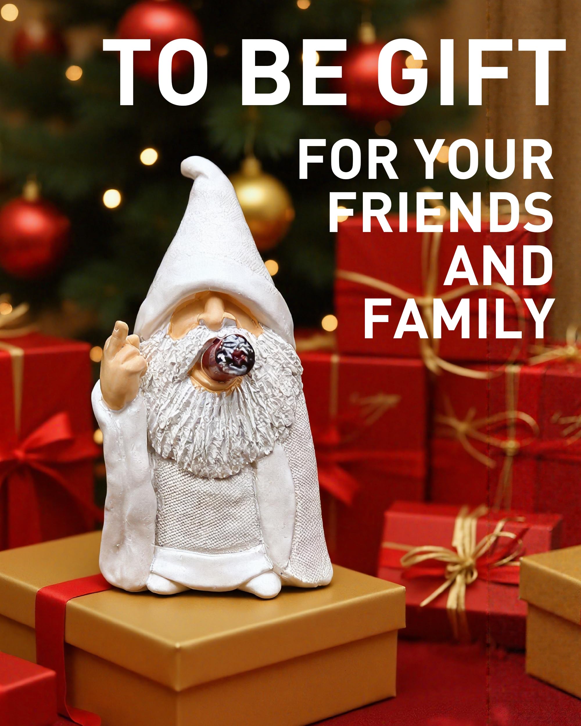 YYDGZG Middle Finger Figurine Decorations for Lawn Yard Balcony Porch Patio Home Ornaments Outdoor，Garden Statue Outdoor, Smoking Wizard Gnome, 5.9 Inch (Statue A)