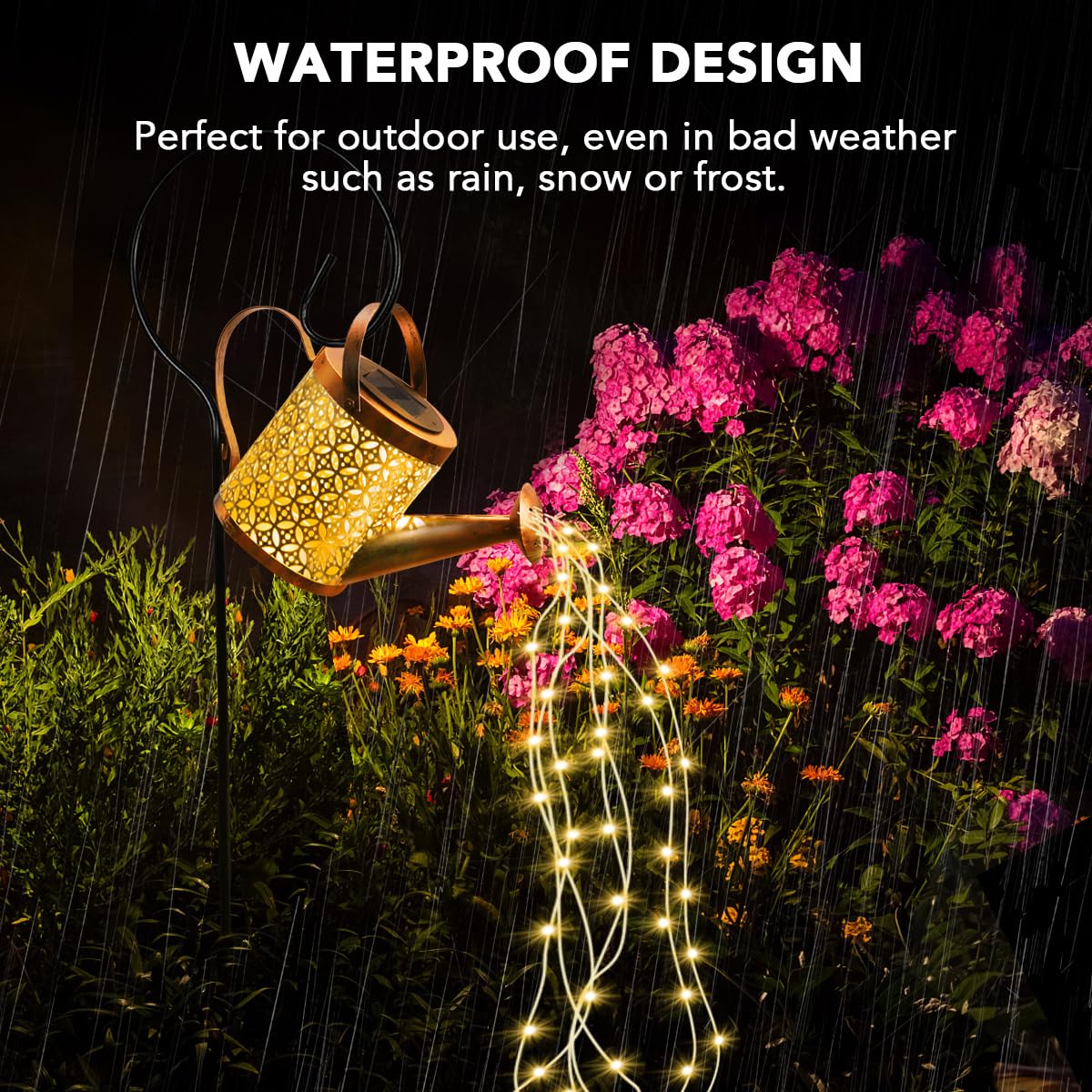GLOBAL GOLDEN Solar Watering Can Light, LED Solar String Lights Waterproof Dual Mode Water Can Lights for Garden Patio Yard Pathway Lantern Plant Decoration