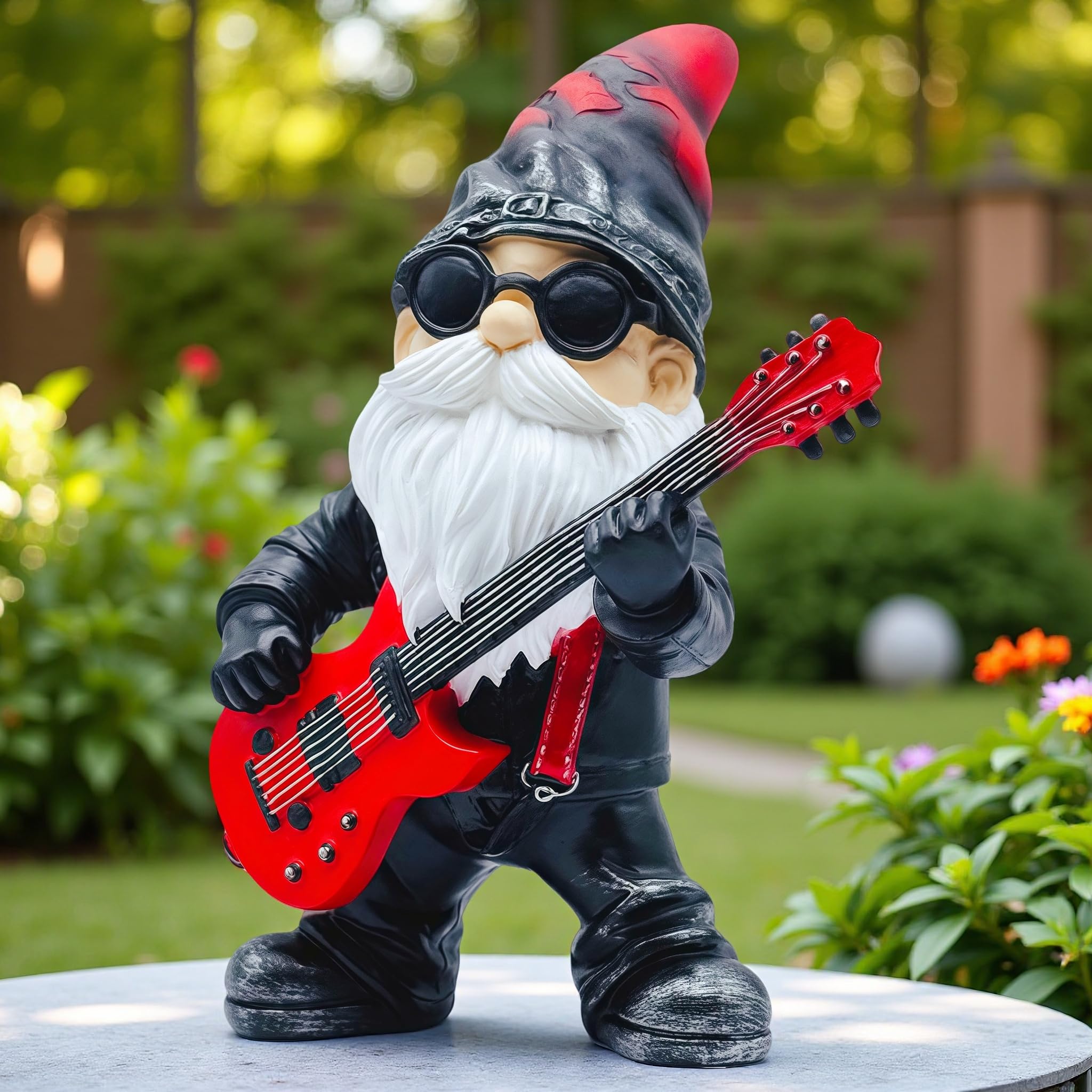 KEONSEN Funny Garden Gnomes Statues Yard Decorations Outdoor Garden Decor, 8” Hippie Gnomes Garden Statues, Patio, Lawn Ornament, Gardening Gifts for Women for Housewarming
