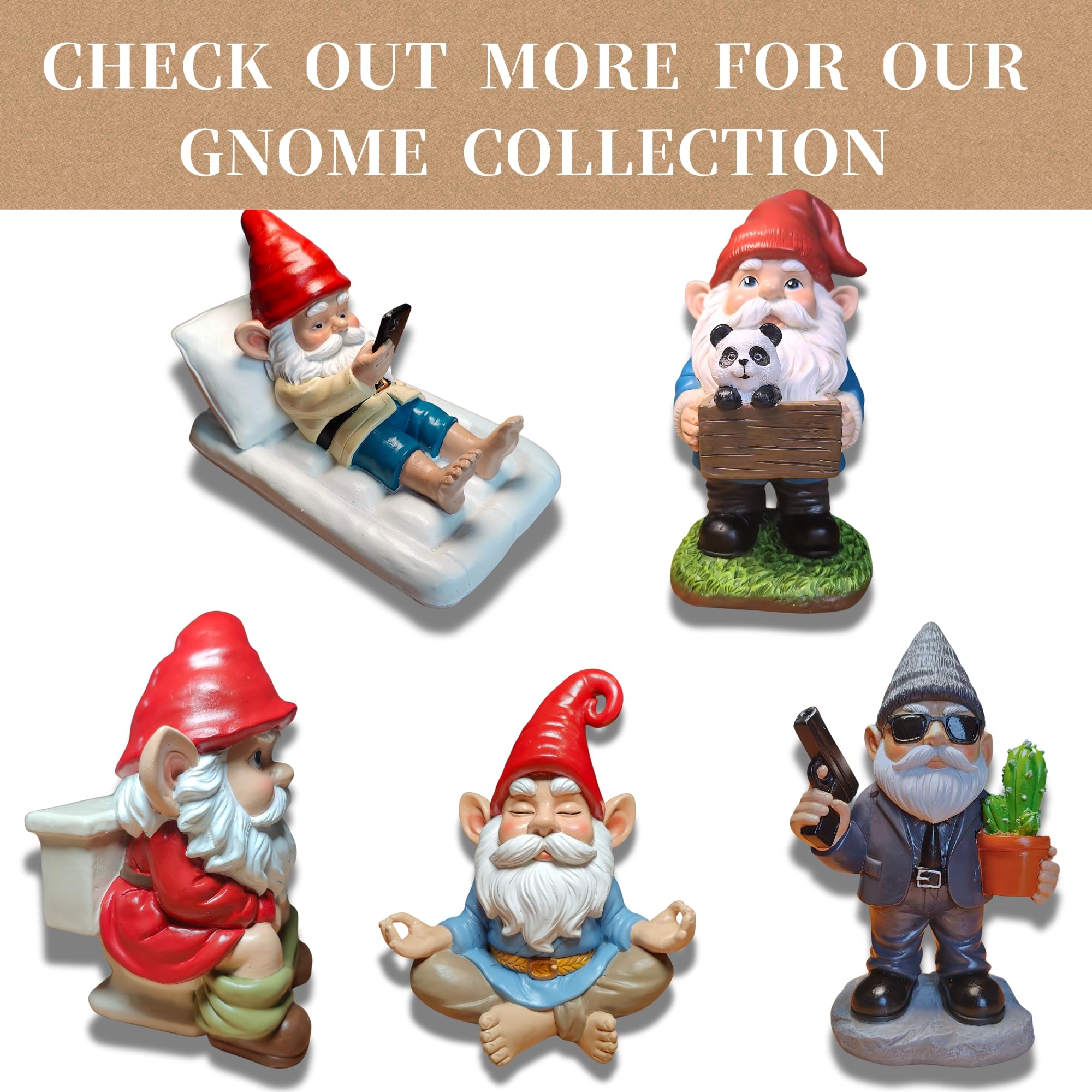 GIOMLE Bodybuilder Garden Gnome - Muscle Gnomes Statue, Funny Outdoor Decor for Home, Patio & Gym, Weatherproof Lawn Decoration, Unique Gifts for Men/Women & Fitness Enthusiasts
