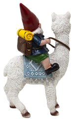 Funny Guy Mugs Gnome and a Llama Statue- Indoor/Outdoor Garden Gnome Sculpture for Patio, Yard or Lawn