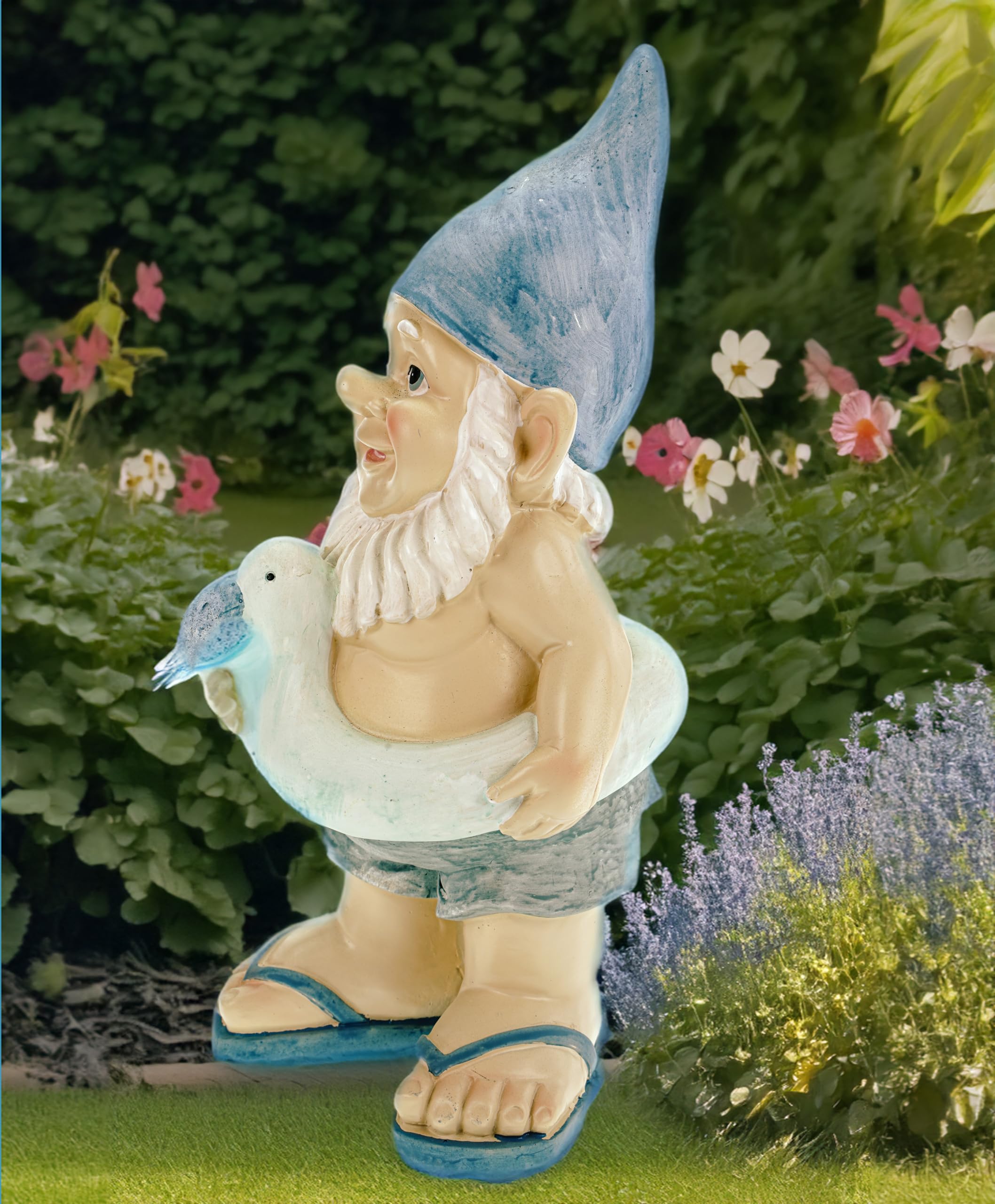 Udo Schmidt Garden Gnome with Swim Ring 31 cm Garden Gnome Figure