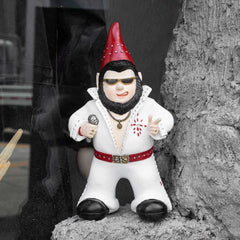 Jy.Cozy Large Singer Gnome Garden Statue Outdoor Resin Dwarf Figurine Decor Home Decoration Funny Sculpture for Patio Poch Yard Backyard Ornament Housewaiming Unique Gift