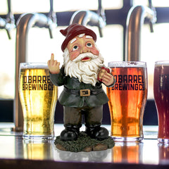 Design Toscano QL1530771 Foul Finger Tipsy Tim Gnome, Full Color Realistic