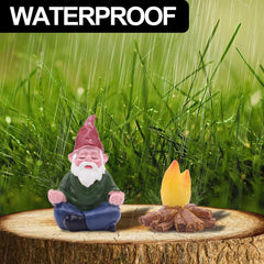 YARCHONN Miniature Garden Gnomes Ornament Outdoor Resin Elf Statue, Funny Gnome Fairy Garden Accessories for Patio, Yard, Lawn or Home Garden Decorations, Set of 5 (Yoga series)