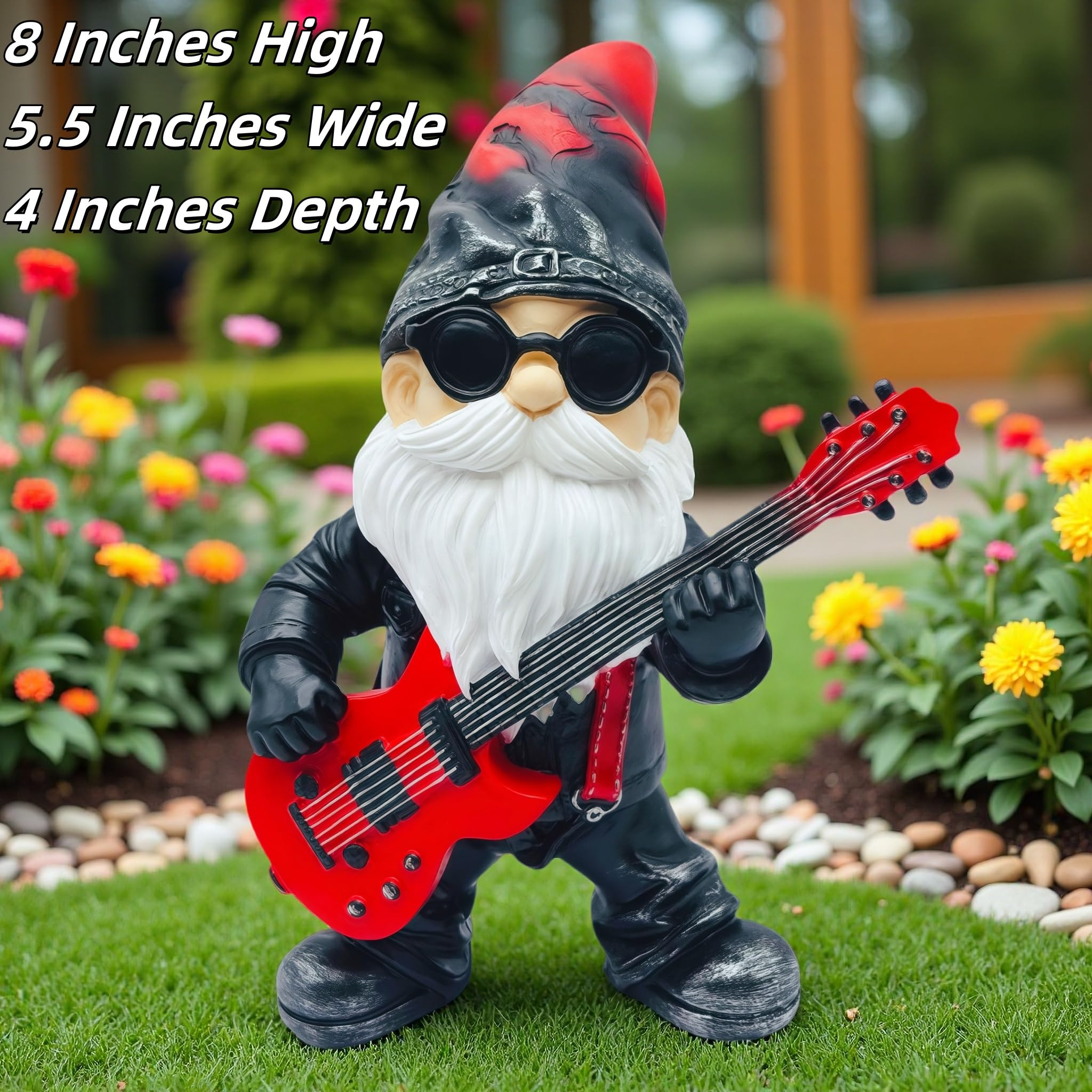 KEONSEN Funny Garden Gnomes Statues Yard Decorations Outdoor Garden Decor, 8” Hippie Gnomes Garden Statues, Patio, Lawn Ornament, Gardening Gifts for Women for Housewarming