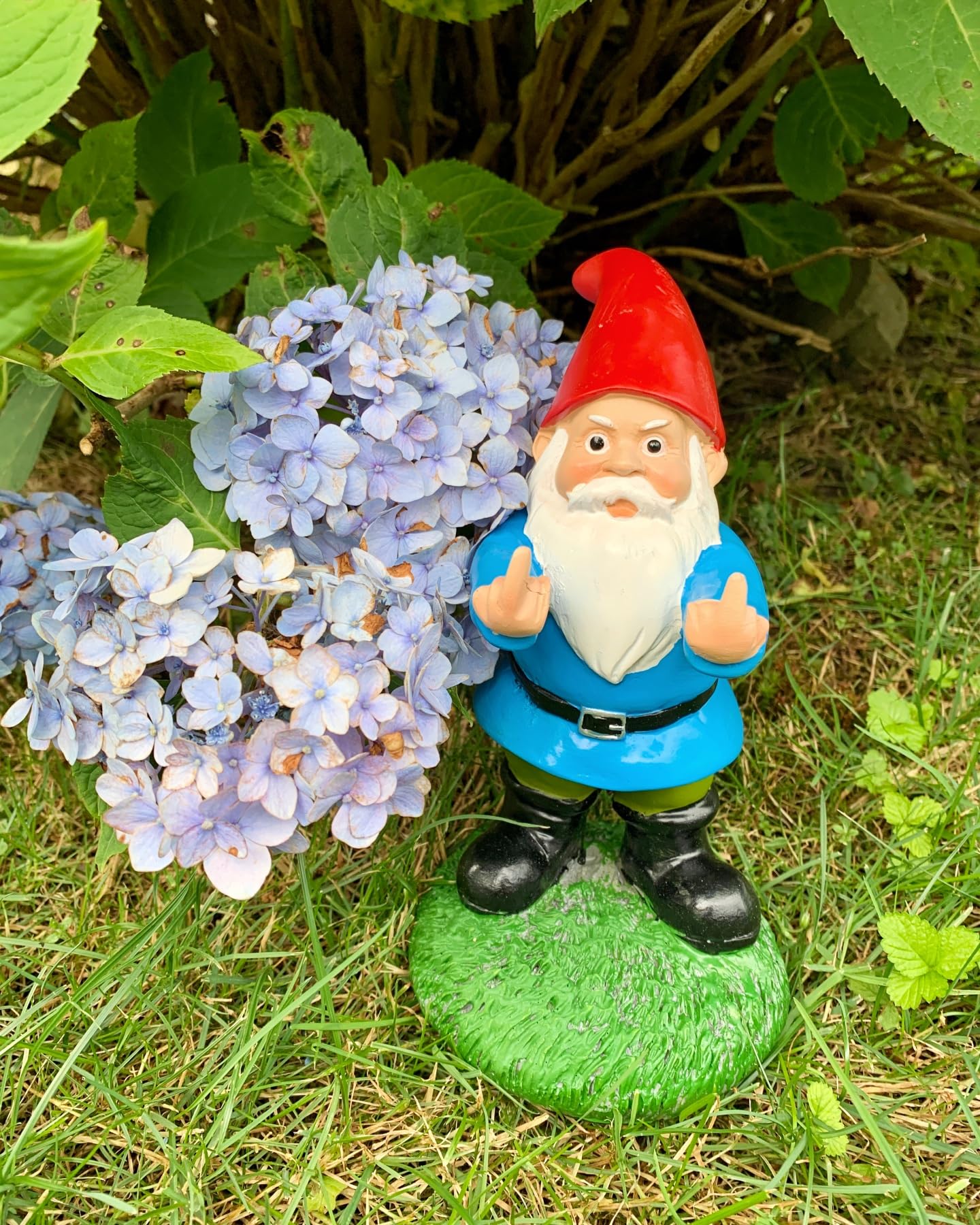 Gnometastic The Original Double Bird Garden Gnome Statue, 8.45" Tall
